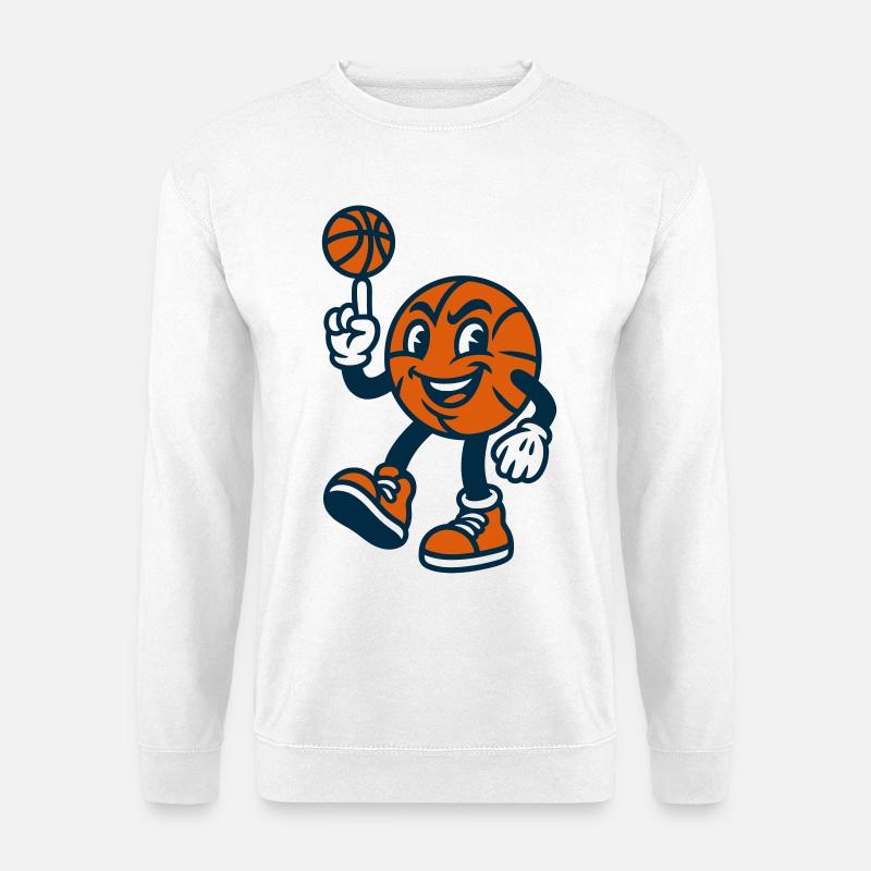 Basketball mit Basketball! - Unisex Pullover - Weiß
