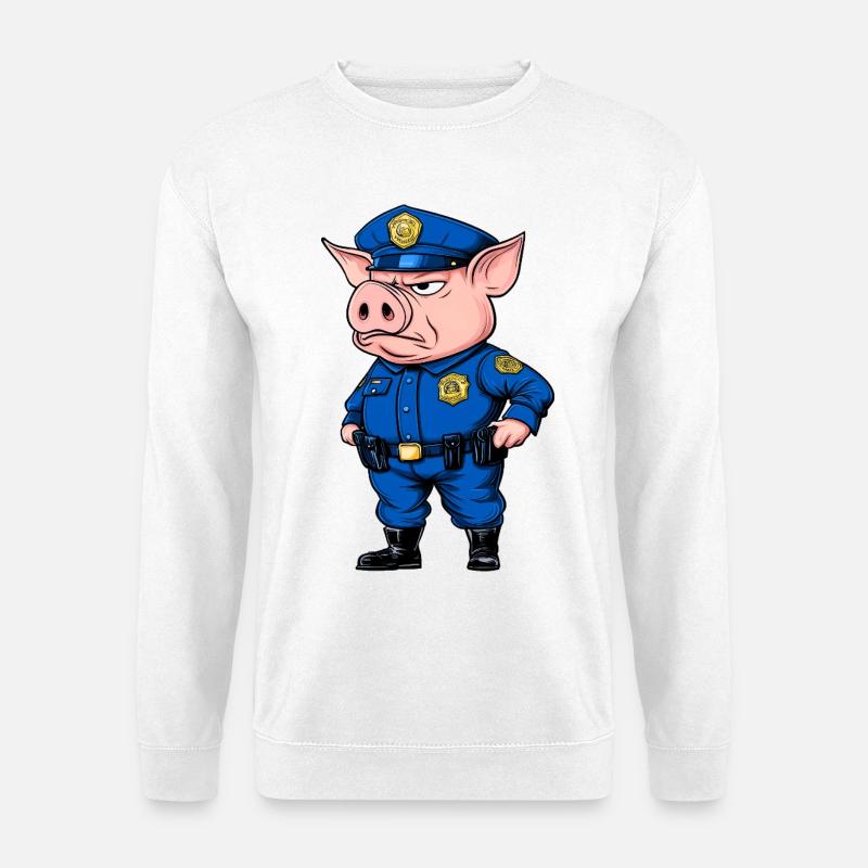Polizei Schweine - Unisex Pullover - Weiß