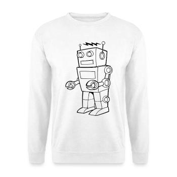 Robot Vintage Croquis Design - Sweat-shirt Unisexe - blanc - Devant