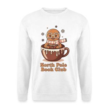 Nordpol Buch Club Kaffee Schokolade Lebkuchen - Unisex Pullover - Weiß - Vorne