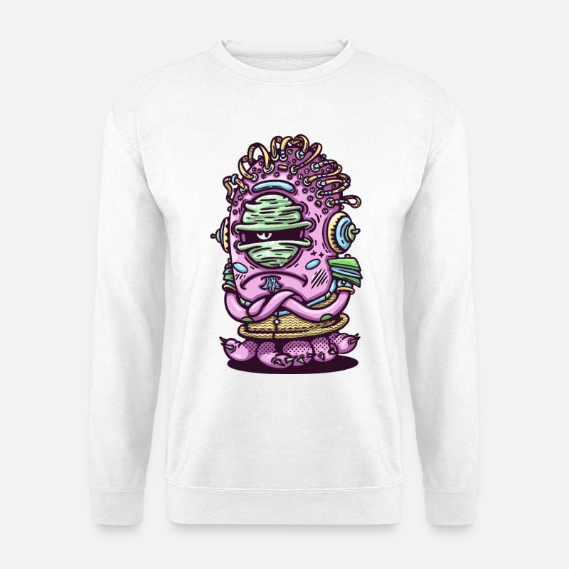 Créature extraterrestre rose de l’espace - Sweat-shirt Unisexe - blanc