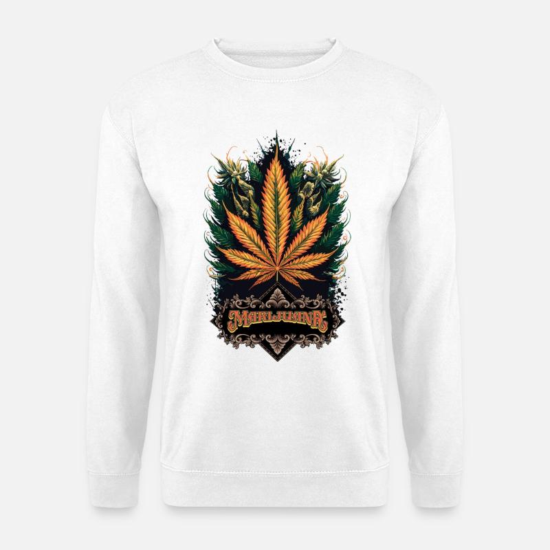 Marijuana - Unisex Pullover - Weiß