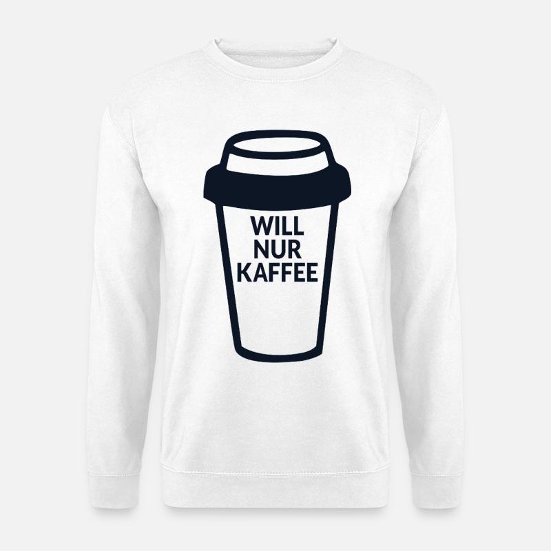 Kaffeetrinkerin Kaffee - Unisex Pullover - Weiß