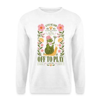 Stadtgärtnern, um auf der sonnigen Wiese zu spielen - Unisex Pullover - Weiß - Vorne - Alina (178cm) & Michal (187cm)