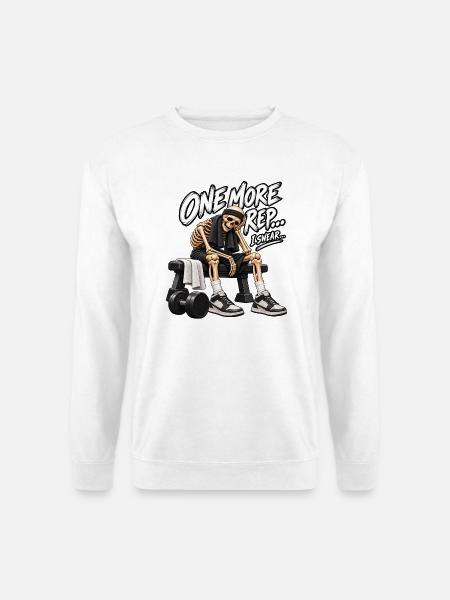 Noch eine Wiederholung, ich schwöre – lustiges Zitat aus dem Fitnessstudio - Unisex Pullover - Weiß