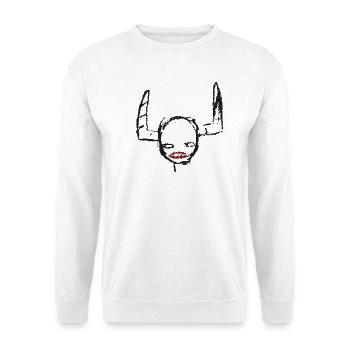 rolling-goth - Unisex Pullover - Weiß - Vorne - Alina (178cm) & Michal (187cm)