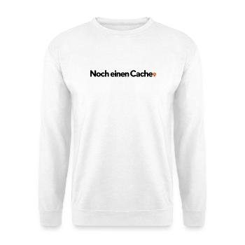 Noch einen Cache - Unisex Pullover - Weiß - Vorne - Alina (178cm) & Michal (187cm)