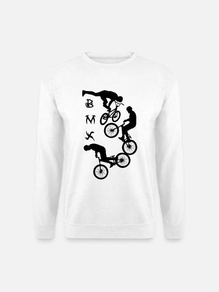 BMX,Radsport,fahrrad,bike,Rad,stunt,cross, - Unisex Pullover - Weiß