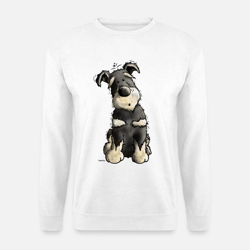 Drolliger Schnauzer - Unisex Pullover - Weiß