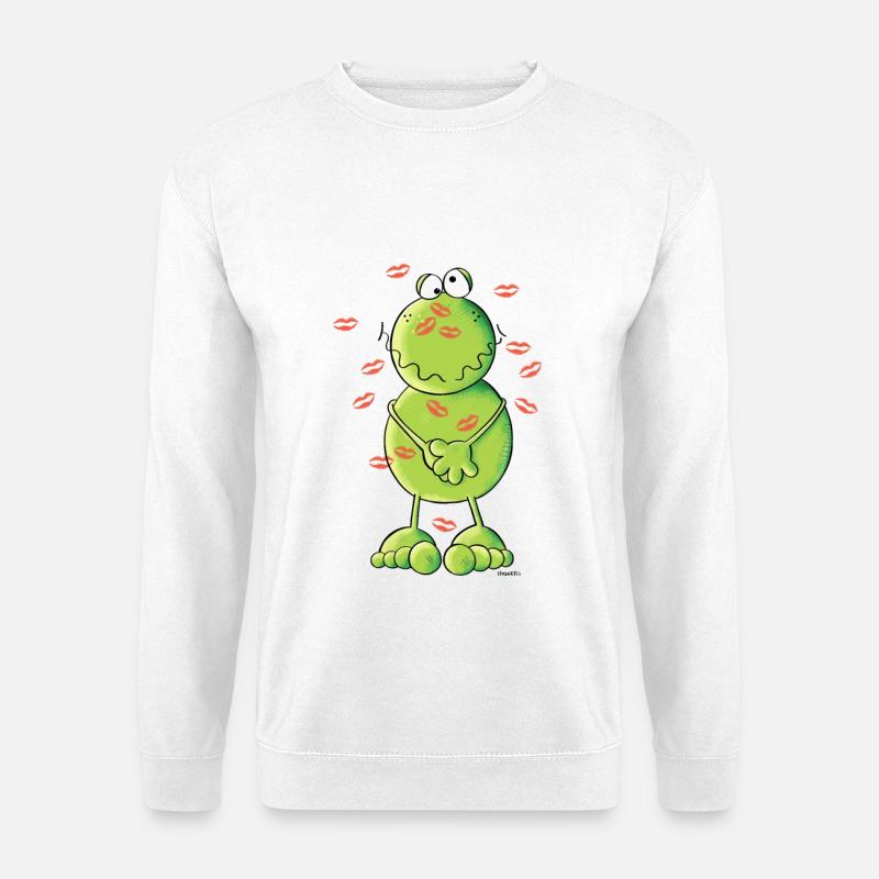 Kiss Me Frosch - Unisex Pullover - Weiß