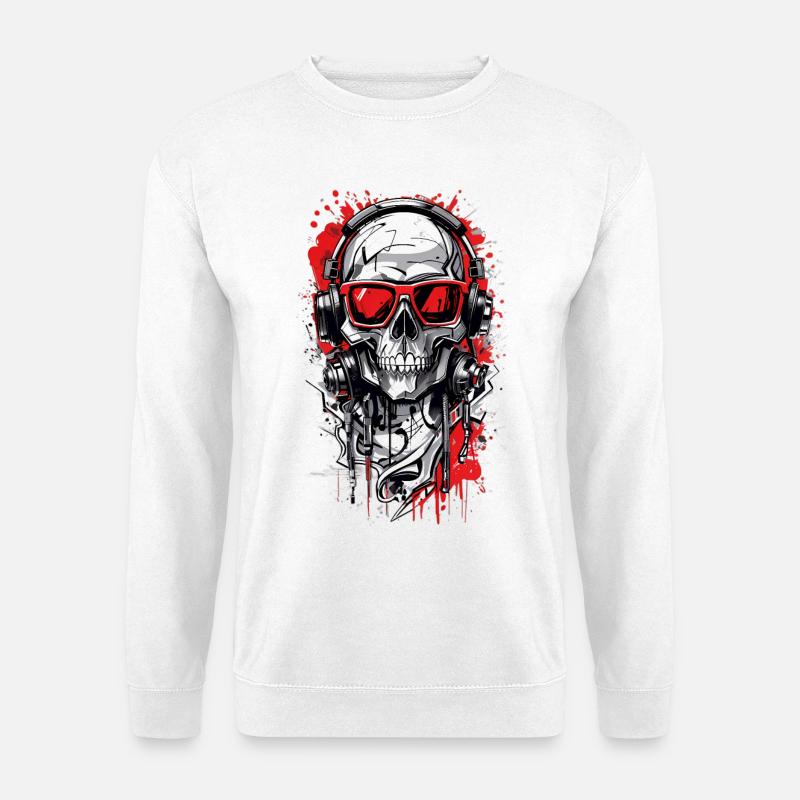 Cool skull - Unisex Sweatshirt - white