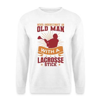 Ne sous-estimez jamais les anciens joueurs de crosse - Sweat-shirt Unisexe - blanc - Devant