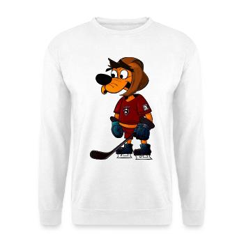 Hunde Eishockey - Unisex Sweatshirt - white - Front