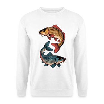 Farbige Karpfen Fische - Unisex Pullover - Weiß - Vorne