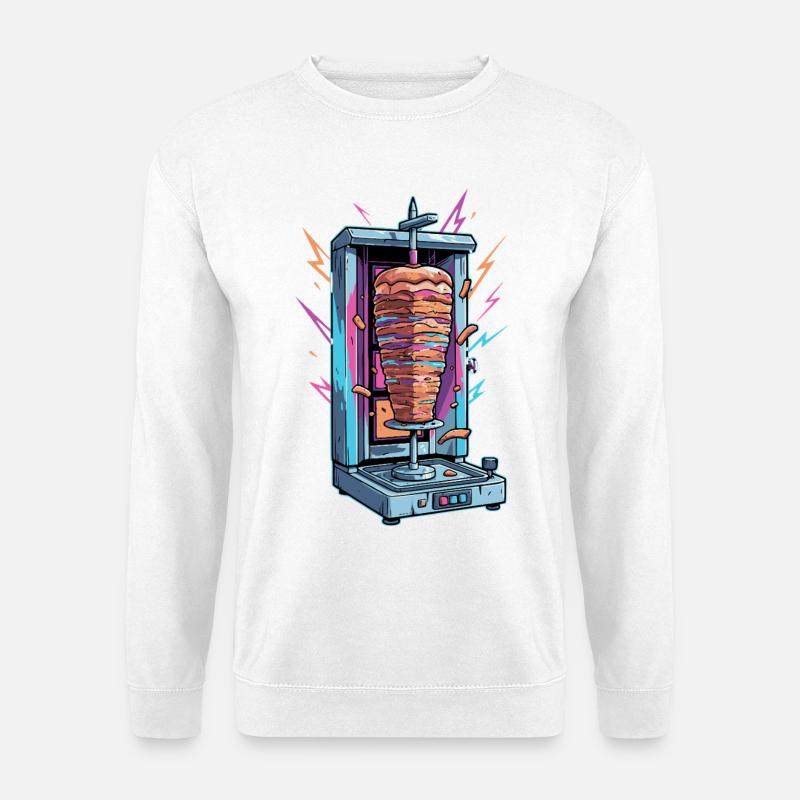 Neon Kebab Spießmaschine - Unisex Pullover - Weiß