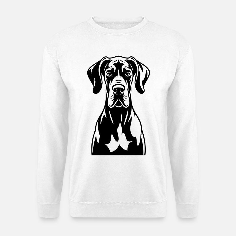 Great Dane Frontal - Unisex Sweatshirt - white
