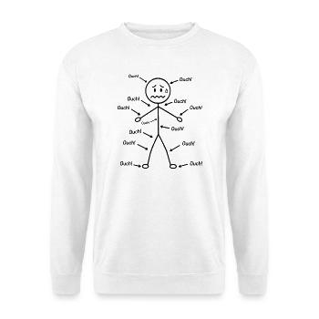 Humour Santé - J'ai pain tout ouch - Unisex Sweatshirt - white - Front