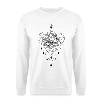 Spiritualität Meditation Heilige Geometrie Lotus - Unisex Pullover - Weiß - Vorne