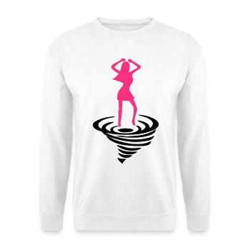 Dancing woman on tornado - Unisex Sweatshirt - white - Front