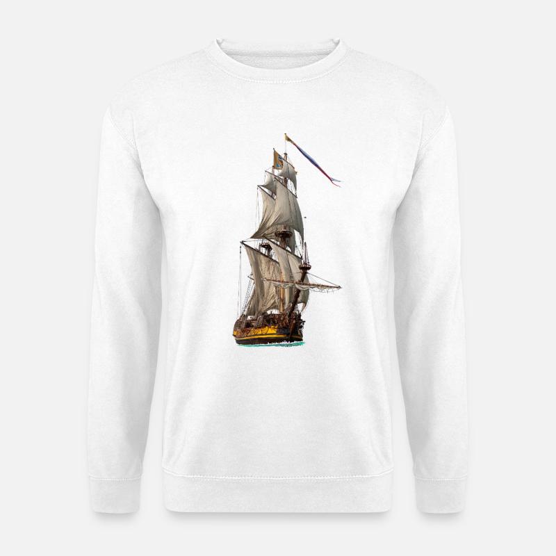 Sailing ship - Unisex Sweatshirt - white