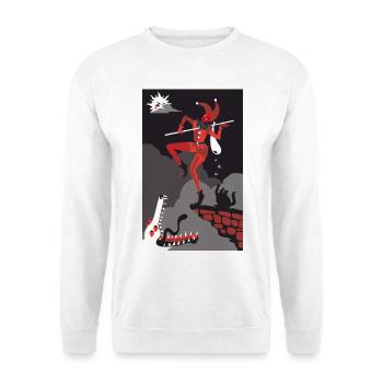 Der Narr - Tarot Große Arkana Illustration - Unisex Pullover - Weiß - Vorne