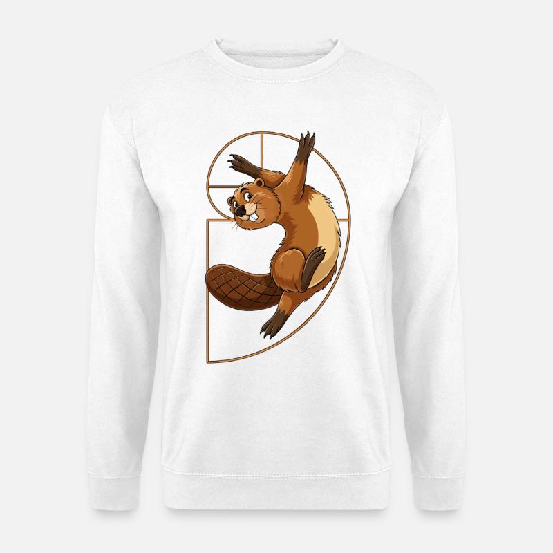 Fibonacci Beaver Spiral - Unisex Pullover - Weiß