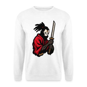 Roter Mantel Ninja Katana - Unisex Pullover - Weiß - Vorne