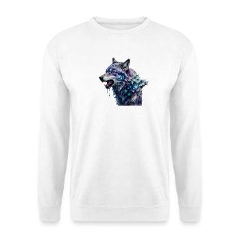 Loup Alpha - Sweat-shirt Unisexe - blanc - Devant
