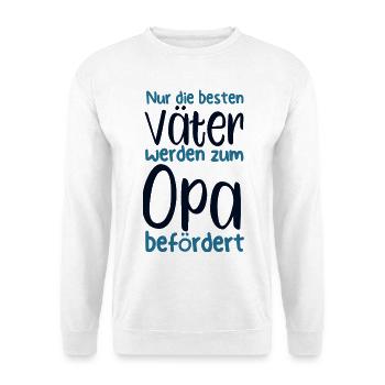 Vom besten Vater zum stolzen Opa - Unisex Pullover - Weiß - Vorne
