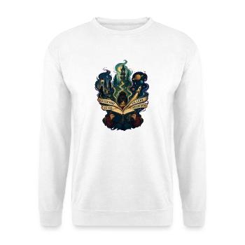 Ich lese nicht zu viel. Ich lebe mehrfach! - Unisex Pullover - Weiß - Vorne