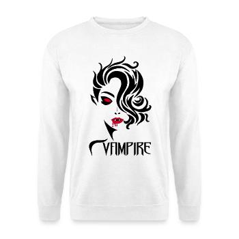 Vampir mit weiblicher Frau - Unisex Pullover - Weiß - Vorne