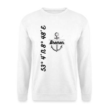Bremen coordinates with anchor home - Unisex Sweatshirt - white - Front