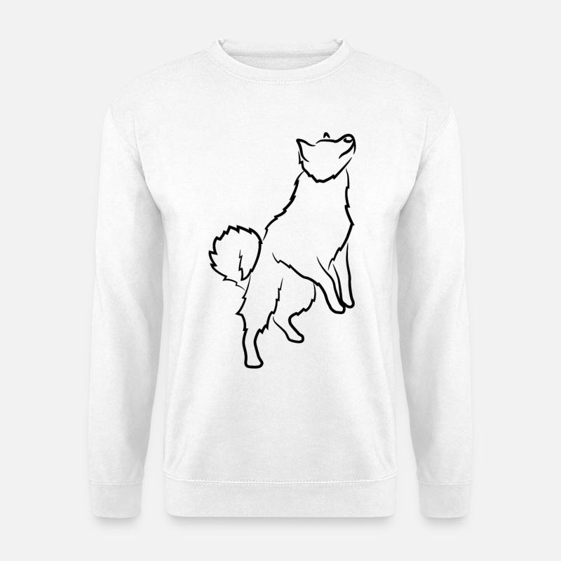 Hund Skizze - Unisex Pullover - Weiß