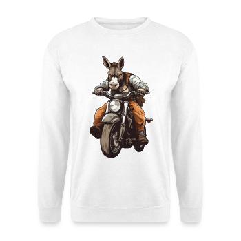 Âne Moto / Moto Âne - Sweat-shirt Unisexe - blanc - Devant