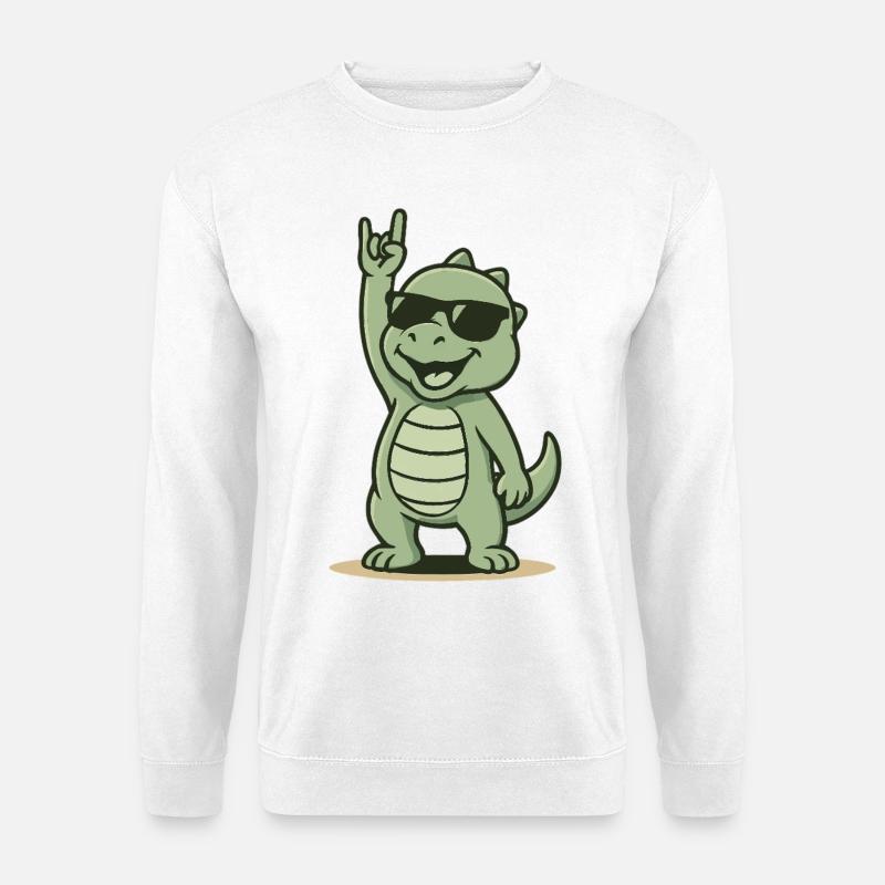 Dino Rockt! - Unisex Pullover - Weiß