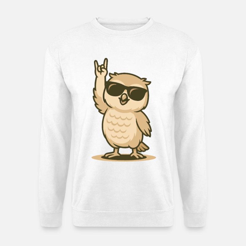 Rock’n’Hoot Eulenbaby - Unisex Pullover - Weiß