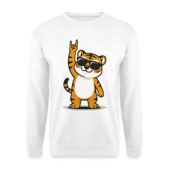 Le tigre se balance bruyamment - Sweat-shirt Unisexe - blanc - Devant