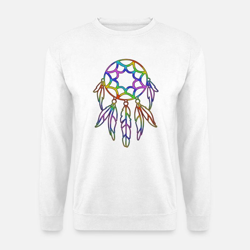  Traumfänger Design - Unisex Pullover - Weiß