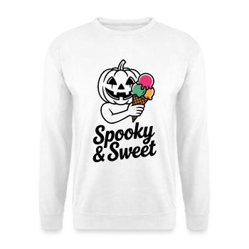 Halloweenkürbis mit Eiscreme - Unisex Sweatshirt - white - Front