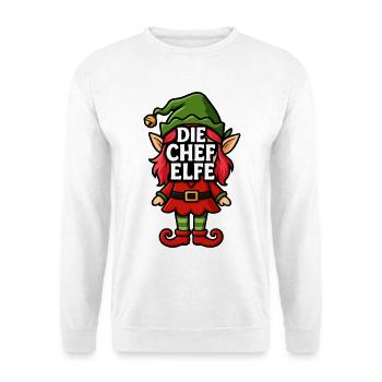 Chef Elf Tenue de Noël Famille - Sweat-shirt Unisexe - blanc - Devant