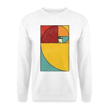Fibonacci Spiral Geometry Art - Unisex Sweatshirt - white - Front