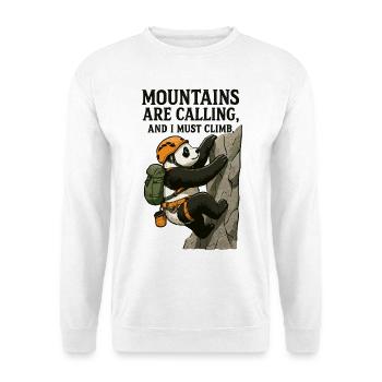 Bloc panda grimpeur drôle - Sweat-shirt Unisexe - blanc - Devant