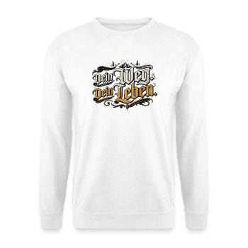 Dein Weg Dein Leben Vintage - Unisex Pullover - Weiß - Vorne
