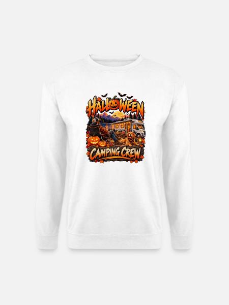 Halloween Camping Crew Motiv - Unisex Pullover - Weiß