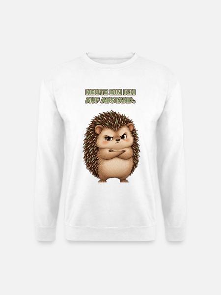 Igel auf Abstand - Unisex Pullover - Weiß
