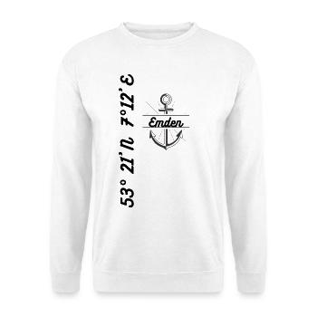 Emden coordinates Maritime Mode - Unisex Sweatshirt - white - Front