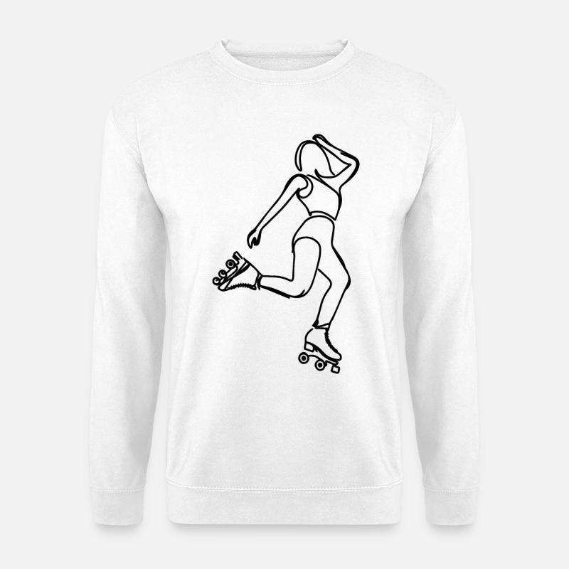 Rollschuh Mädchen - Unisex Pullover - Weiß