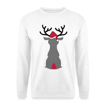 Orignal avec chapeau de Noël - Sweat-shirt Unisexe - blanc - Devant