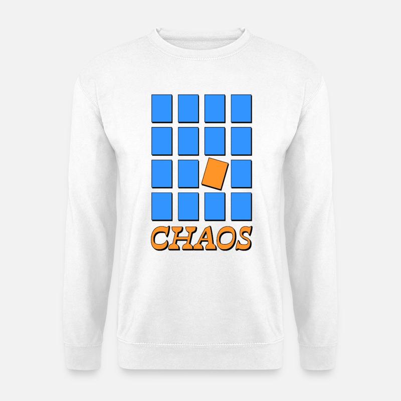 CHAOS – Geometrische Unordnung - Unisex Pullover - Weiß
