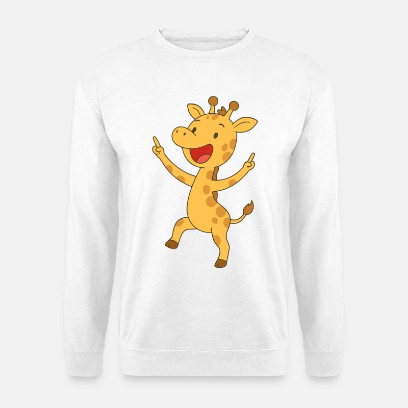 Gute-Laune-Giraffe - Unisex Pullover - Weiß